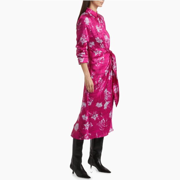 Cinq à Sept Warm Carnation Jacey 3/4 Sleeve Midi-Dress - Picture 6 of 8